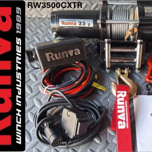 RUNVA WINCH - Steel Cable 3500lbs 12V (2x Remotes)