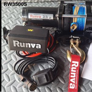 RUNVA WINCH - Synthetic Rope 3500lbs 12V (Cable Remote Only)