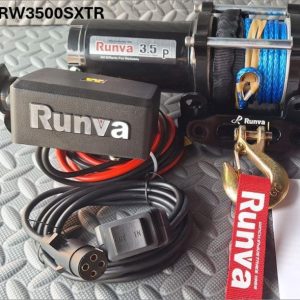 RUNVA WINCH - Synthetic Rope 3500lbs 12V (2x Remotes)